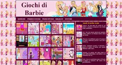 Desktop Screenshot of giochidibarbie.it